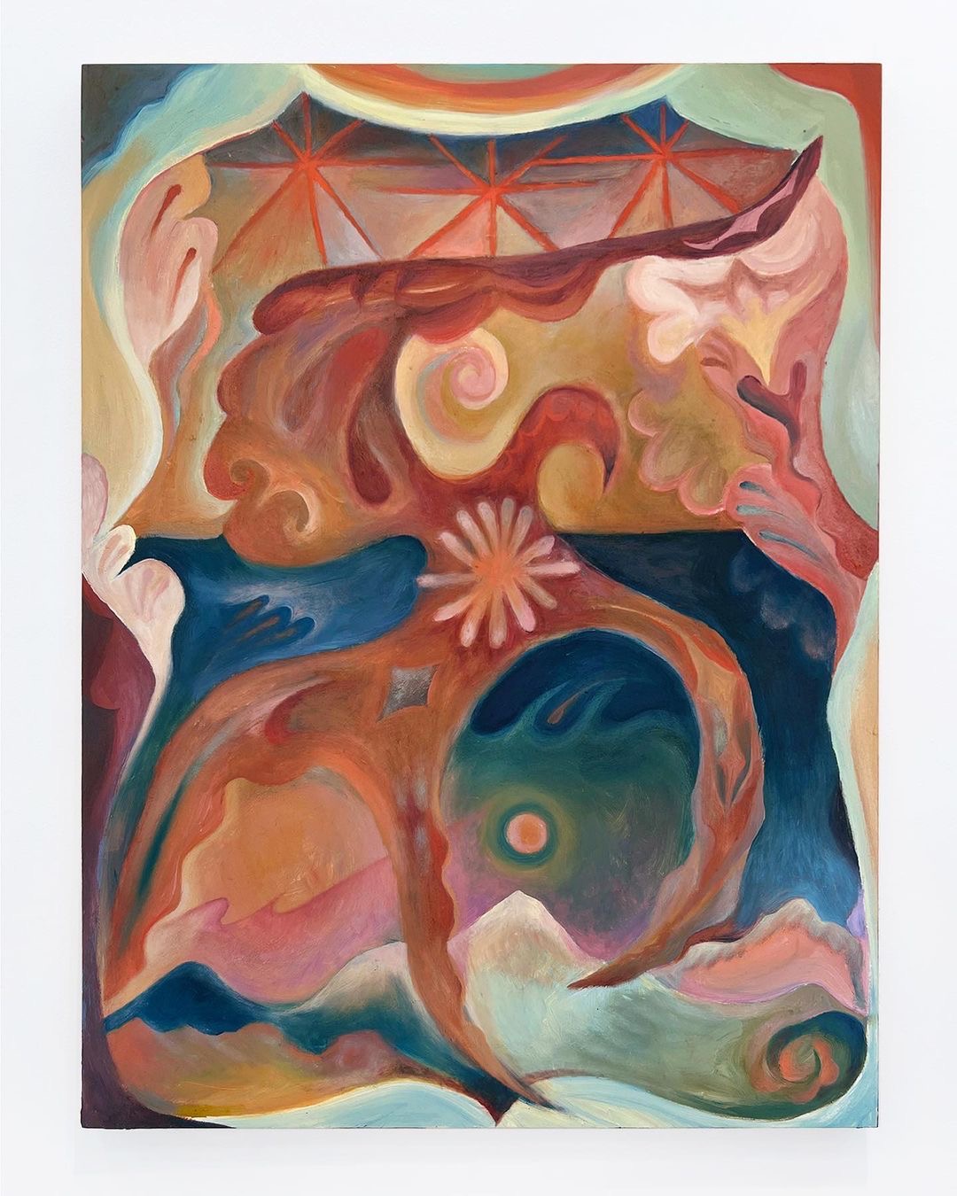 Swirling warm-toned painting